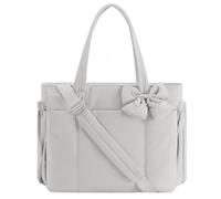 Snrtevu 2026 New Puffer Bag Ladies, Lightweight Puffy Tote Bag, Shoulder Tote And Handbags For Work Travel Shopping School (GREY)