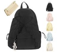 Snrtevu Angel Wings Backpack, Cutecore Daypack Nylon Bag with Zipper for Women, Daypack, Novelty Design for Everyday Carry Travel Backpack (C)