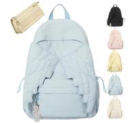 Snrtevu Angel Wings Backpack, Cutecore Daypack Nylon Bag with Zipper for Women, Daypack, Novelty Design for Everyday Carry Travel Backpack (B)