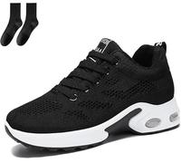 Snrtevu Basket - Soutien Optimal, Confort Total, Basket Femme, Chaussure, Chaussures Orthopédiques Unisexes avec Soutien (Noir,41)