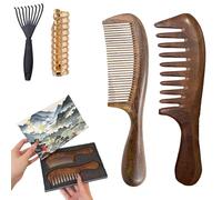Snrtevu Birth Comb Contraction Comb, Walnut Wood Hair Comb, Wide Teeth For Curly Hair, Seamless Wooden Comb Antistatic Comb, Wooden Comb Hair For Static Electricity And Frizz (STYLE A)