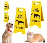Snrtevu Cat Vomit Sign Caution, Cat Dog Vomit Sign, Cat Vomit Caution Sign, Caution Cat Vomit Sign, Funny Vomit Warning Sign, Cat Dog Vomit Sign Decor, Humorous Novelty Gift For Pet Lover (CAT*2)
