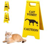 Snrtevu Cat Vomit Sign Caution, Cat Dog Vomit Sign, Cat Vomit Caution Sign, Caution Cat Vomit Sign, Funny Vomit Warning Sign, Cat Dog Vomit Sign Decor, Humorous Novelty Gift For Pet Lover (CAT)
