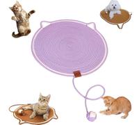Snrtevu Celery Pets Dual Scratching Pad, Scratch & Play Mat Cat Scratcher Toy, Cat Hemp Rope Cat Scratching Boards, Scratching Mat Cats Non-Slip and Wear-Resistant (Purple,50×50)