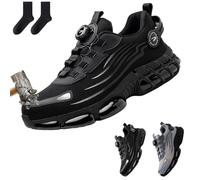 Snrtevu Chaussure De Sécurité Ultra Légère, Basquette De Securite Homme, Chaussures Légères Et Antidérapantes à Embout d'acier, Adapté à Tout Environnement De Travail (1pc-a,44)