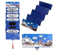 Snrtevu Christmas Cash Gift Envelope, 2026 New Foldable 6 EnvelopeSlot Christmas Red Envelope, Various Styles Xmas Money Wallets with Envelopes for Parents, Teens, Women, Men, Grandparents (J)