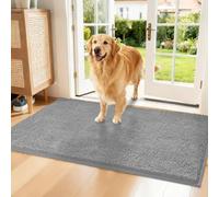 Snrtevu Clean Pattes - Absorbe la saleté Avant qu'elle n'entre, paillasson intérieur Chenille pour Chiens, Tapis Absorbant Chien, Lavable, antidérapant et Anti-salissures, Tissu Doux (40 x 60 cm,#F)