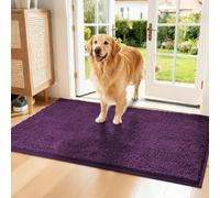 Snrtevu Clean Pattes - Absorbe la saleté Avant qu'elle n'entre, paillasson intérieur Chenille pour Chiens, Tapis Absorbant Chien, Lavable, antidérapant et Anti-salissures, Tissu Doux (50 x 80 cm,#I)