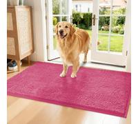 Snrtevu Clean Pattes - Absorbe la saleté Avant qu'elle n'entre, paillasson intérieur Chenille pour Chiens, Tapis Absorbant Chien, Lavable, antidérapant et Anti-salissures, Tissu Doux (60x90 cm,#J)