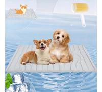 Snrtevu Coolimat Le Tapis Rafraîchissant pour Chiens, Pet Cooling Pad for Cats and Dogs, Arcchill Cooling Fabric, Double-Sided, Cold and Warm Dual Purpose, Machine Washable (M: 91 * 58 cm)