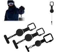 Snrtevu Cordon De Sécurité Rétractable, Cordon Antivol Telephone Portable, Attache Téléphone Anti-Chute Pour Ski, Randonnée Et Cyclisme, Porte-Clés Pour Garder L‘esprit Tranquille (3PCS-ALL)