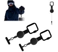 Snrtevu Cordon De Sécurité Rétractable, Cordon Antivol Telephone Portable, Attache Téléphone Anti-Chute Pour Ski, Randonnée Et Cyclisme, Porte-Clés Pour Garder L‘esprit Tranquille (2PCS-A)
