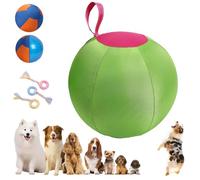 Snrtevu Curveaball - Balle Interactive Ultra-Résistante, Jouet Indestructible Grande Taille, Stimule L'instinct de Poursuite, Housse Renforcée, Ballon Chien pour Extérieur, Jardin Et Plage (F,65CM)