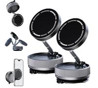 Snrtevu Gripmaster Pro 360 Magnetic Holder New 2024 Mpp015, Suction Phone Holder, Vacuum Suction Magnetic Phone Stand 360°Rotation, Magnetic Phone Holder for Car/Smooth Surface (2PCS-2)