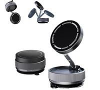 Snrtevu Gripmaster Pro 360 Magnetic Holder, Vacuum Adsorption Car Phone Mount, Vacuum Suction Magnetic Phone Stand 360°Rotation, Magnetic Phone Holder for Car/Smooth Surface (Black)