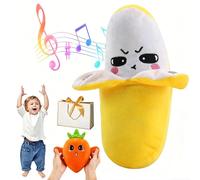Snrtevu Interactive Music Plush Toy, - Fun & Playful Sound-Activated Toys, Touch Sensitive Soft Fruit Musical Toy for Child Learning & Group Play, Christmas and Birthday Gifts (Yellow,No Battery)