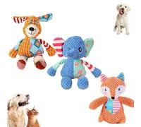 Snrtevu Jouet couineur immortel en peluche, jouets pour chien avec couineurs, jouets en peluche pour chien, jouets à mâcher immortels pour chiens, fabriqués pour vos gros mâcheurs (3 pièces)
