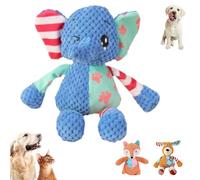 Snrtevu Jouet couineur immortel en peluche pour chien, jouet couineur en peluche, jouet à mâcher immortel pour chien, fabriqué pour vos gros mâcheurs (éléphant)