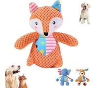 Snrtevu Jouet couineur immortel en peluche pour chien, jouet couineur en peluche, jouet à mâcher immortel pour chien, fabriqué pour vos gros mâcheurs (renard)