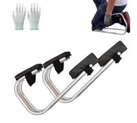 Snrtevu Knee Seat for Gardening, Kneeling Device, Strap on Kneeling Device Seat Leg Brace, Portable Kneeseat Leg Brace Labor-Saving Tools Knee Protection, Ankle Support (2PCS-1)