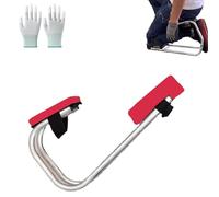 Snrtevu Knee Seat for Gardening, Kneeling Device, Strap on Kneeling Device Seat Leg Brace, Portable Kneeseat Leg Brace Labor-Saving Tools Knee Protection, Ankle Support (Red)