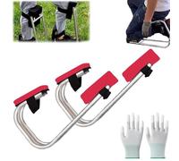 Snrtevu Knee Seat for Gardening, Kneeling Device, Strap on Kneeling Device Seat Leg Brace, Portable Kneeseat Leg Brace Labor-Saving Tools Knee Protection, Ankle Support (2PCS-2)