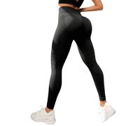 Snrtevu Leonieandco Legging 3D, Taille Haute, sans Coutures, Parfaits pour Le Yoga et Le Fitness (Noir,S)