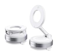Snrtevu Mag360 Pro Support Téléphone Magnétique Premium, Porte Telephone Voiture Aimanté, Support Ventouse Telephone, Pied Pliable à 3 Axes, Compatible pour iPhone Et Téléphones (1PC-Blanc)