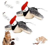 Snrtevu Oiseau pour Chat, Flappy Bird Chat, Flappy Chase Flapping Bird Cat Toy, Jouet Chat Oiseau Qui Bouge, Jouet Oiseau pour Chat, Flapping Chirping Bird Cat Toy (Style-2,2PCS)