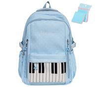 Snrtevu Piano Backpack for Women Novelty Playful Whimsical Cute Music Backpack Polka Dots Nylon Bag (C)