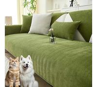 Snrtevu Protège-Canapé Luxueux en Chenille Herringbone - Housse De Canapé Imperméable Anti-Griffes (Chat Et Chien), Résiste Aux Tâches & Ne Dérape Pas, élégance & Protection All-in-One (H,90 * 210CM)