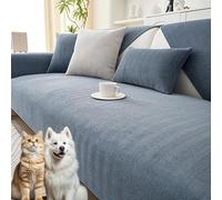 Snrtevu Protège-Canapé Luxueux en Chenille Herringbone - Housse De Canapé Imperméable Anti-Griffes (Chat Et Chien), Résiste Aux Tâches & Ne Dérape Pas, élégance & Protection All-in-One (C,90 * 90CM)