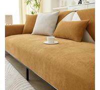 Snrtevu Protège-Canapé Luxueux en Chenille Herringbone, Waterproof Non Slip Furniture Protector Couch Cover Slipsafe, pour Vos Amis À Quatre Pattes (Orange,90 * 210cm)
