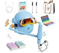 Snrtevu Robot Dessinateur Enfant - Le Compagnon Éducatif Qui Fait Aimer Le Dessin, Drawing Robot avec 100 Cartes, Robots Qui Dessinent Tout Seul, pour Garçons et Filles (Bleu)