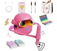 Snrtevu Robot Dessinateur Enfant - Le Compagnon Éducatif Qui Fait Aimer Le Dessin, Drawing Robot avec 100 Cartes, Robots Qui Dessinent Tout Seul, pour Garçons et Filles (Rose)