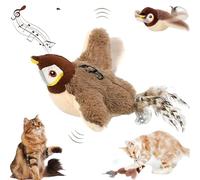 Snrtevu Viralhuntz Cat Toy, New Flapping Bird Cat Toy, Bird Chase Cat Toy, Viralhuntz Interactive Cat Toy with Wing Movement, Simulated Chirping Bird Cat Toy Touch Activated (1PC)