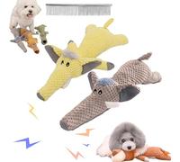 Snrtevu Wowpetsmart Invincible Chewanimals, Wowpetsmart for Heavy Chewers, Durabrite Dog Toy for Strong Chewers, Squeaky Dog Toys, Wowpetsmart Dog Toys for Large and Small Dogs (2PCS-1)