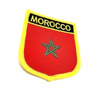 SNS Components Maroc Marocain Afrique du Nord Drapeau Africain Thermocollant sur Tissu Brodé à Coudre sur Patch Pack de 1