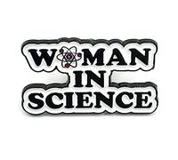 SNS Components Pin en Métal Émaillé Unisex « Woman in Science » Bleu