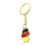 SNS Components Porte-clés en métal émaillé avec drapeau de l'Allemagne et de l'UE, multicolore, taille unique