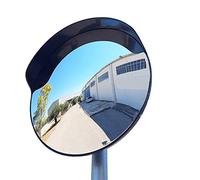 SNS SAFETY LTD Miroir de Circulation Convexe 45 cm pour Routes, Entrepôts, Garages, Magasins et Bureaux, Noir, avec avec Support pour Tube 48 mm