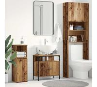 Snsowed Armoire lavabo de Salle de Bain Vieux Bois 60x30x60 cm,Meuble Vasque Salle De Bain,Meuble Salle De Bain Vasque