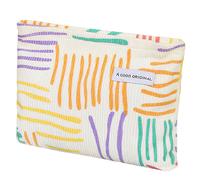 SNSP Trousse de maquillage portable à rayures colorées - Rangement pour clés de rouge à lèvres