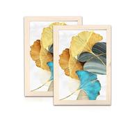 SNSYGN Cadres Photo, Lot de 2 Cadre A4 Bois Cadre Pour Puzzle Format A4, 20 x 25 cm, Couleur Logge, Cadre Fin, Pour Photos, Affiches, Puzzles