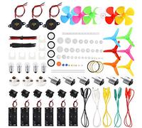 Sntieecr 6 Set 131 PCS DC Motors Kit, Mini Electric Motor 1.5-3V 15000RPM avec 66 PCS Plastic Gears, Shaft Propeller, Bulbs, Buzzer Sounder, Science Experiment Kit for Kid DIY STEM Engineering Project