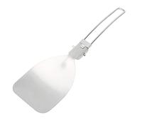 SNTSNTBOM Pelle à riz de cuisine pour cuillère pliante en acier inoxydable, conception de fixation de verrouillage, outil de cuisine multi-usages, pour le camping, les barbecues, les pique-niques