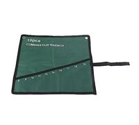 SNTSNTBOM pour Rouleau Organisateur d'outils, Toile de qualité supérieure avec Sangles d'attache, Rangement Compact pour clés, Pinces, Tournevis, cliquets (10 bouchées)