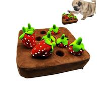Snuffle Mat | Plush 35x35cm | Dog Plush Strawberry Toys Mats
