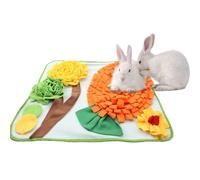 Snuffle Tapis de nourriture pour lapin, tapis à renifler interactif, distributeur de traitement, petit jouet puzzle pour chiots, hamsters, chinchillas, fournitures pour animaux de compagnie