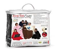 Snug Rug Cosy, couverture polaire avec des manches et une poche poche pratique - noir